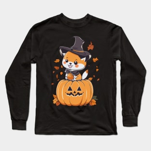 Shiba Pumpkin Long Sleeve T-Shirt